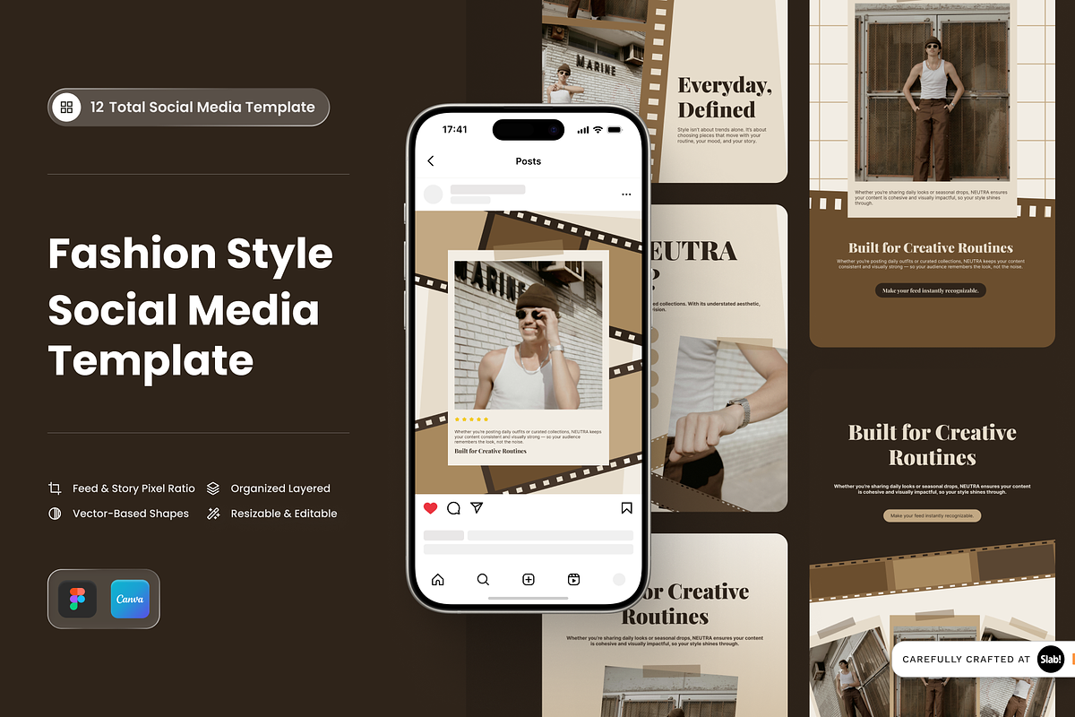 Neutra - Fashion Style Social Media, a Social Media Template by SLAB! Design (Photo 1 of 8)