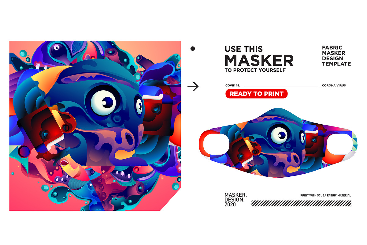 Cute Masker Design & mockup, a Mask Mockup by singpentinkhappy (Photo 13 of 16)