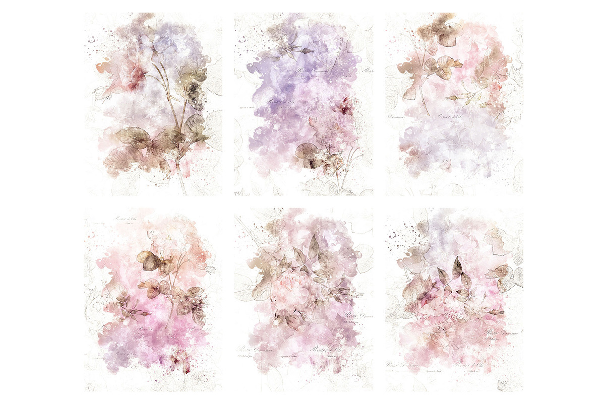 Watercolor Floral Animated Backgroun, a Texture Graphic by sibel dayı (Photo 8 of 8)