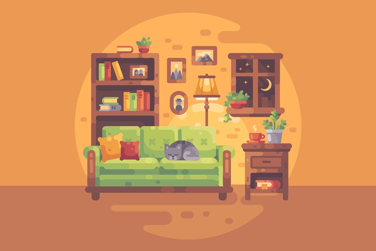 Cozy evening, a Decorative Illustration by Ivan Dubovik (Photo 2 of 2)
