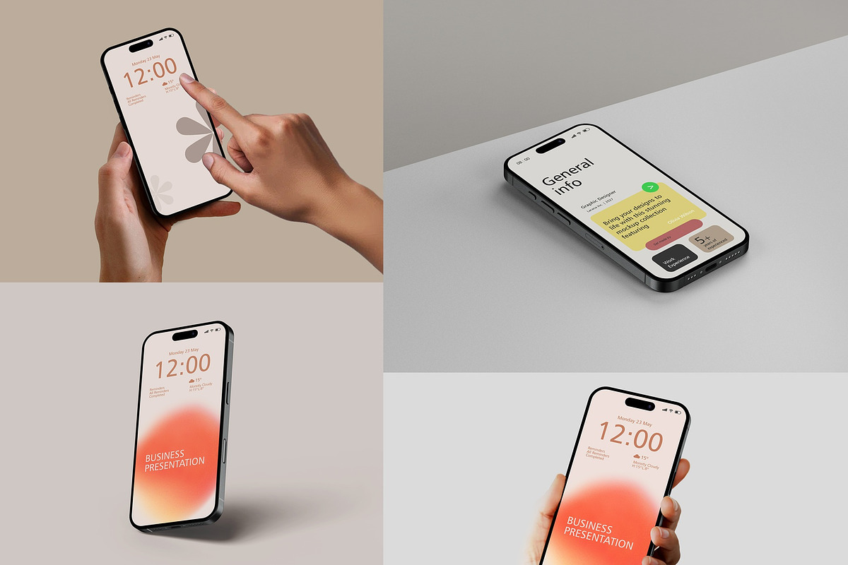 iPhone Mockup, an iPhone Mockup by Tahtagraphic (Photo 1 of 7)