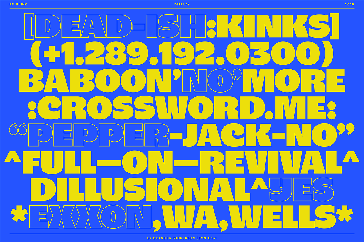 BN Blink, a Sans Serif Font by Bnick (Photo 12 of 16)