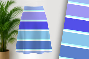 Blue Sea Stripe Seamless Repeat, a Pattern Graphic by Sharon Schwalbe