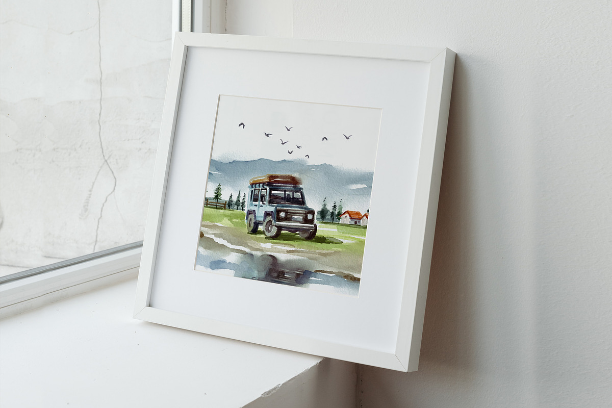 Watercolor Road Trip & Landscapes, an Illustration by Yorda Studio (Photo 8 of 11)