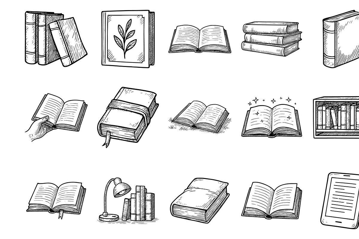 Book Icon Set, an Object Graphic by nikagraphic