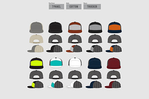 Hat Template - 7 Panel Hat