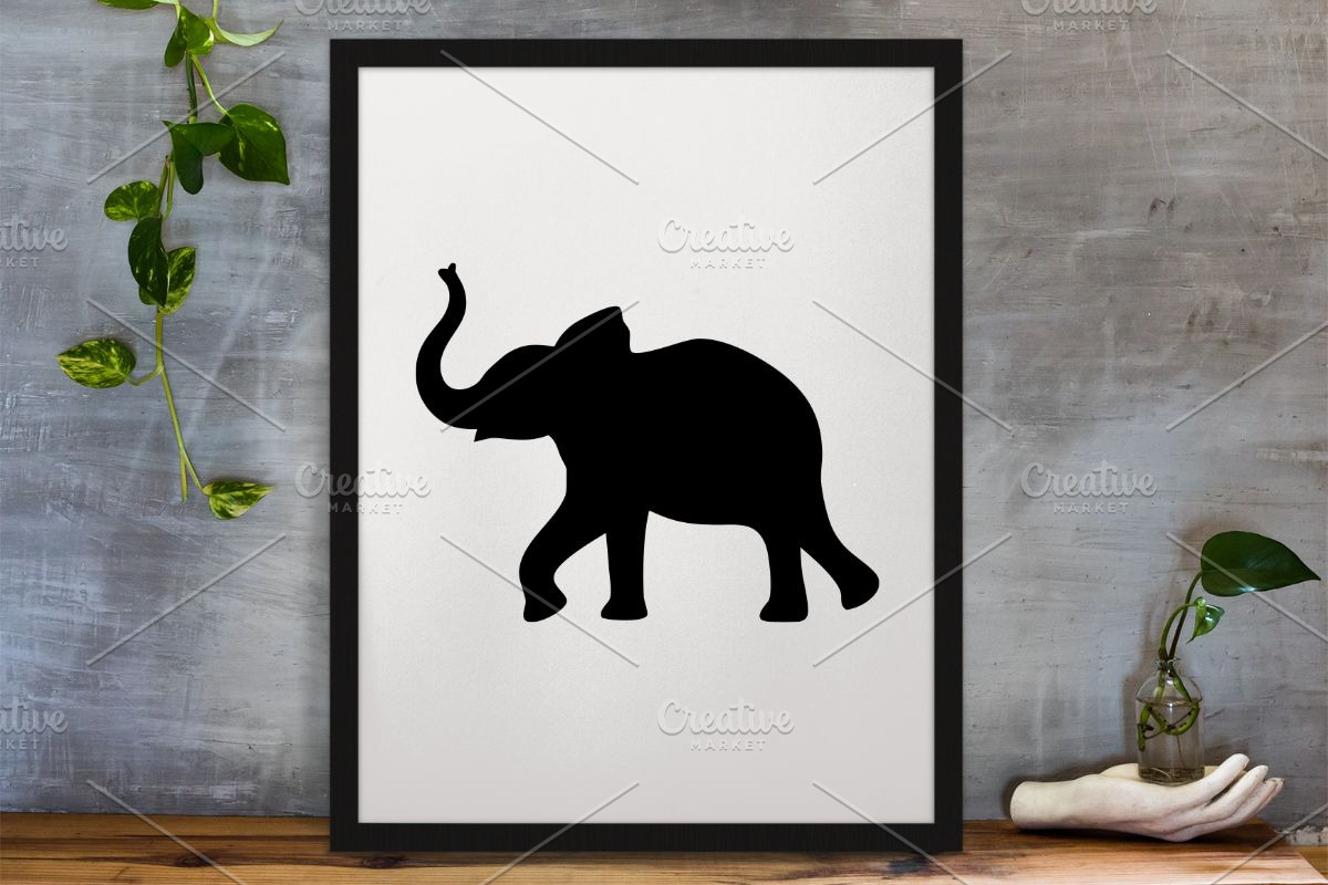 Elephant Silhouette SVG, an Animal Illustration by newminddesign (Photo 3 of 3)