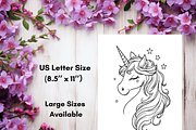 Cute Unicorn Coloring Book for Kids, an Animal Illustration by LA Design (Thumbnail 7 of 8)