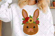Yarn Bunny Face with Flower Crown, an Illustration by Craft Nest (Thumbnail 3 of 6)