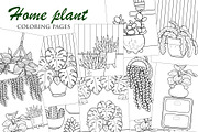 Cute Home Plant Coloring Set, a Decorative Illustration by Peekadillie Art (Thumbnail 1 of 3)