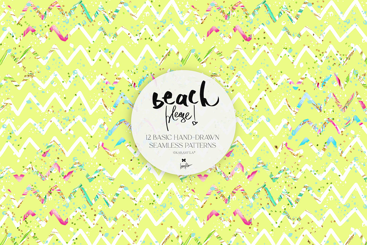 Chevron Stripped Tropical Patterns, a Pattern Graphic by KaramfilaS (Photo 5 of 15)