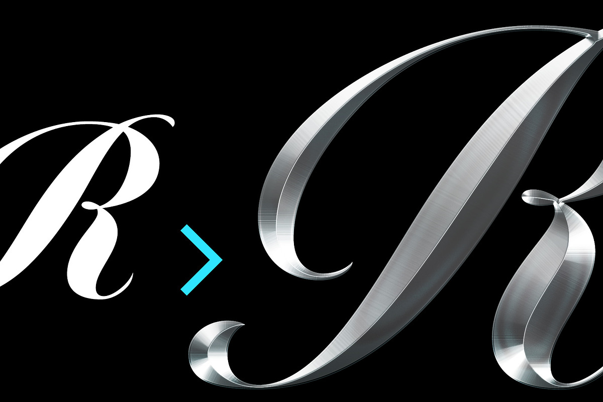 Metal Chrome Text Effects Photoshop, a Brushes & More by Giallo (Photo 24 of 27)