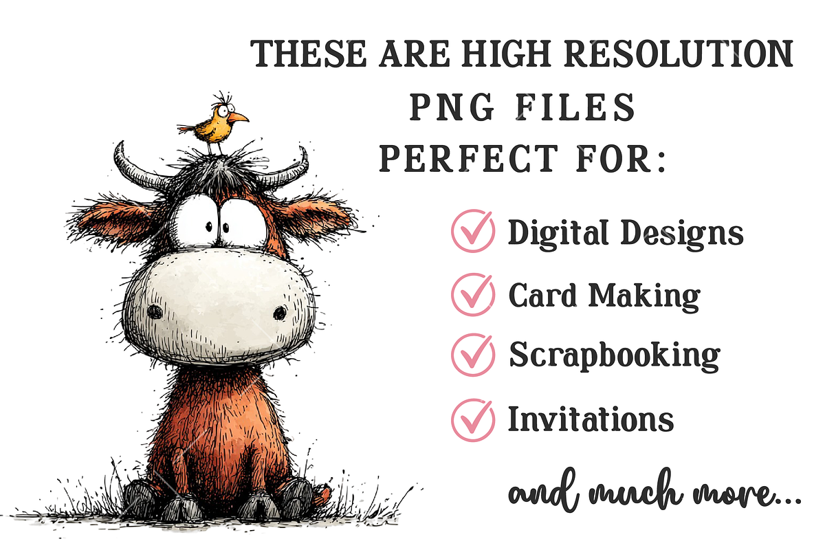 Whimsical Cow PNG Clipart, an Illustration by OK Design (Photo 4 of 6)