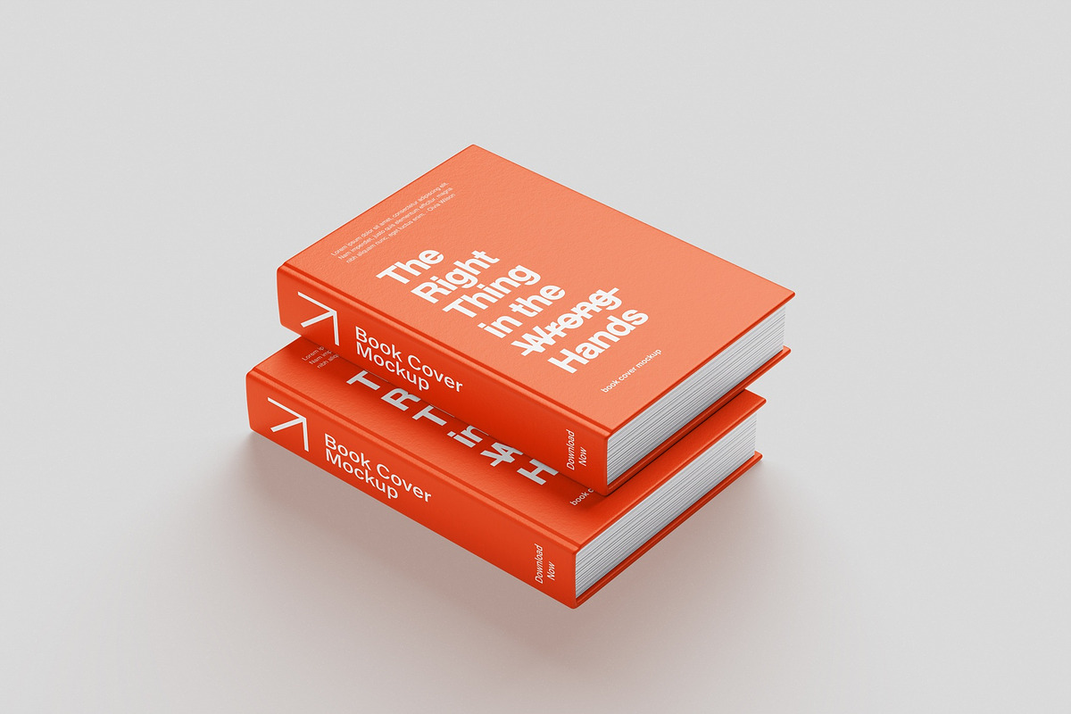 Book Cover Mockup, a Books & Magazine Mockup by UFR_GRAPHIC (Photo 1 of 4)