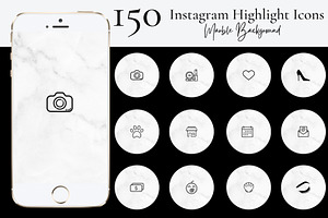 150 Instagram Highlight Covers, a Social Media Template by Studio Eburnean