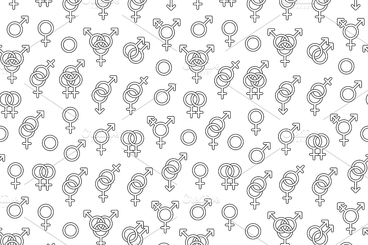 Seamless Sexuality Symbols Patterns, a Pattern Graphic by Absent A (Photo 2 of 2)