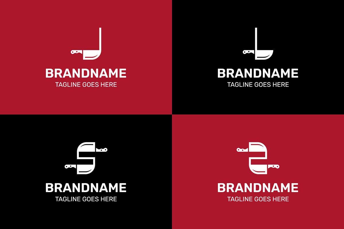 Letter J L S Z Knife Logo Set, a Branding & Logo Template by Pray Art Design Studio (Photo 2 of 2)