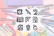 Back to School line icons, an Outline Icon by Lyolya Profitrolya (Thumbnail 2 of 3)