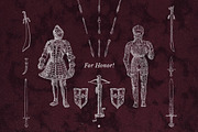 Medieval Weapons and Armour Vectors, an Object Graphic by Freezerondigital (Thumbnail 6 of 12)