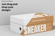 Shoe Box Mockup Front & Side, a Packaging Mockup by graphicsauce (Thumbnail 2 of 4)