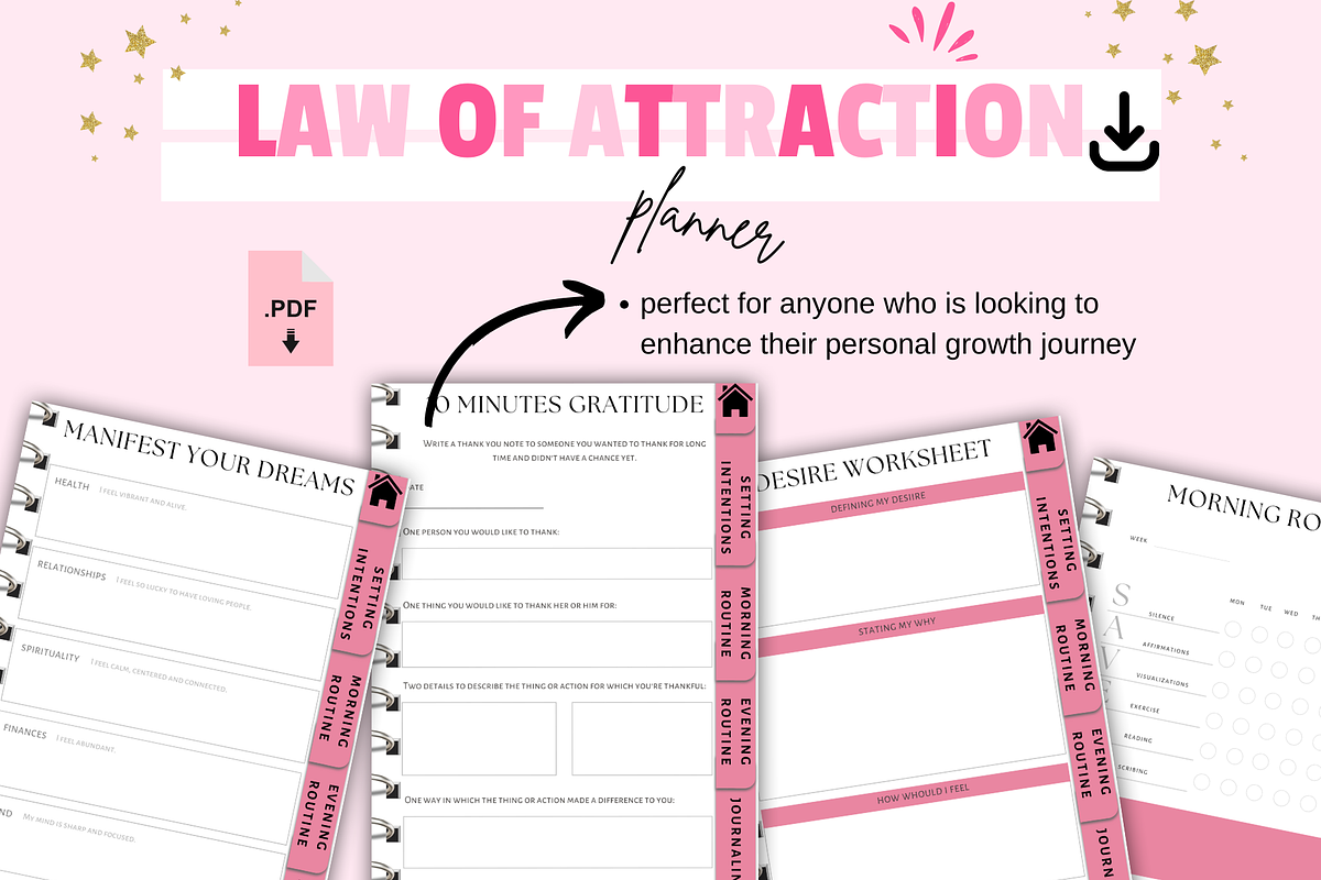 Law of Attraction Planner, a Templates & Theme by bellaROSEworkshop (Photo 5 of 10)
