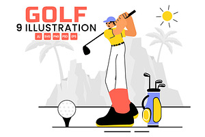 9 Golf Sport Illustration, a Sport Illustration by denayunebgt