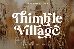 Thimble Village - Serif Display Font, a Serif Font by Shakira Studio