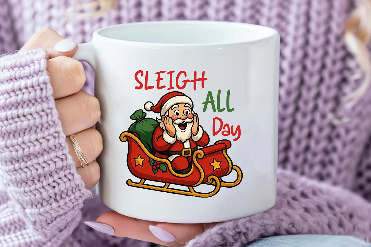 Funny Santa Claus Sleigh All Day PNG, an Illustration by Daily.Designs (Photo 4 of 5)