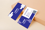 Modern blue name business card, a Business Card Template by Vitoria's Collection (Thumbnail 3 of 4)