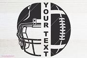 Football Helmet SVG Monogram Sports, a Sport Illustration by FOXYdigitalart (Thumbnail 1 of 3)