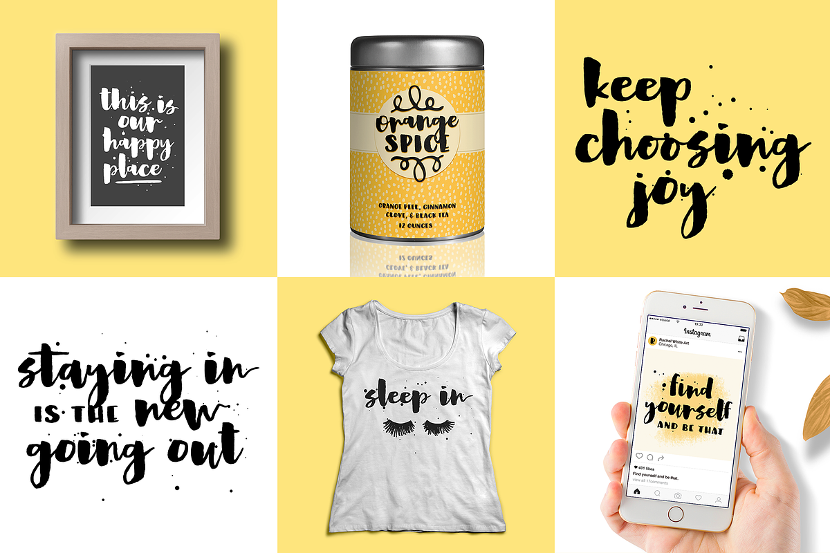 Lemon Shake, a heavy brush font preview 6
