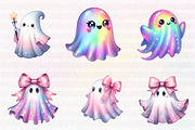 Halloween Iridescent Cute Ghost, an Illustration by CreationArt (Thumbnail 4 of 5)