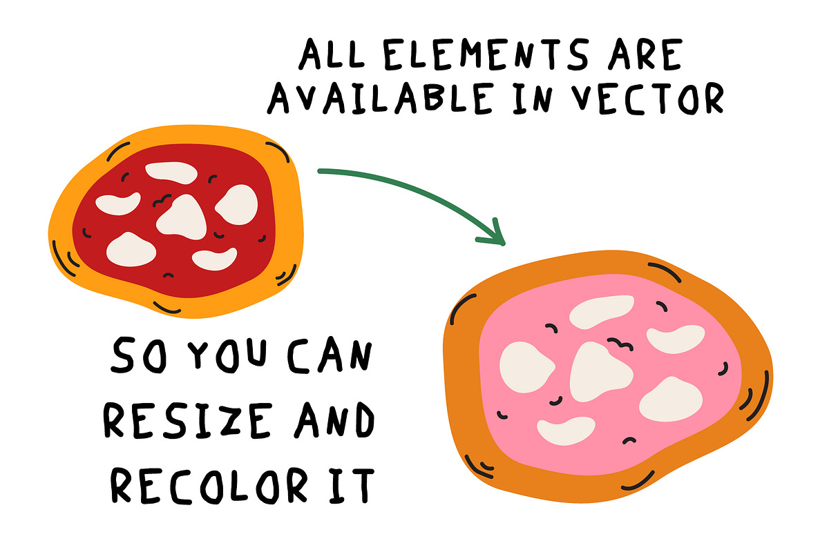Fast Food Vector Elements, a Food Illustration by Luamor (Photo 5 of 9)