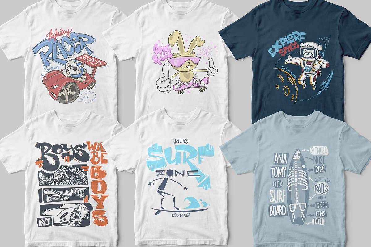 24 Kids t-shirt design collection, an Illustration by Urbanshop (Photo 4 of 5)