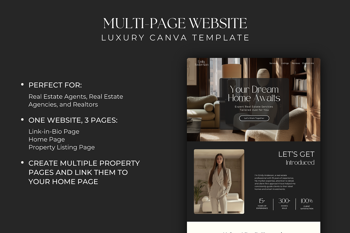 Real Estate Multi-Page Website, an App Template by Meraki Templates (Photo 2 of 9)