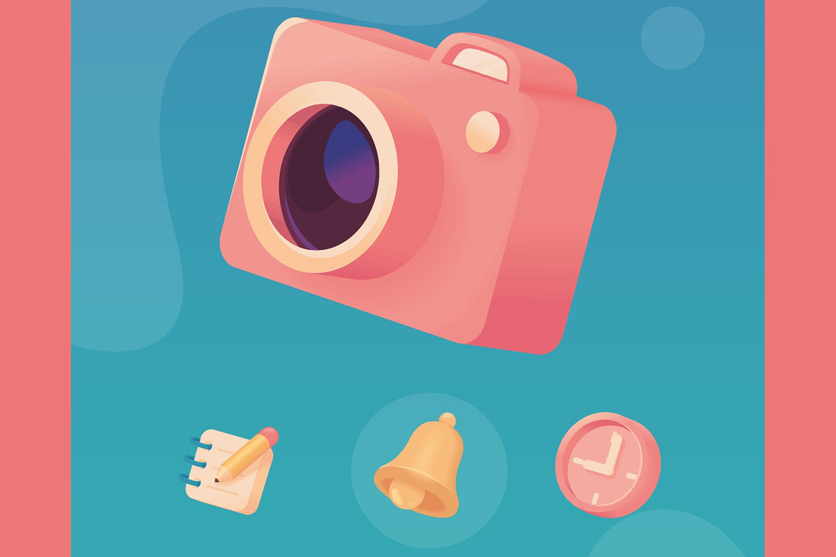 3D Social Media Icon sET, a Templates & Theme by studiogstock (Photo 3 of 3)