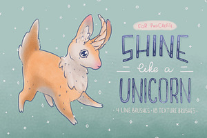 Procreate Brushes: Shine Unicorn!