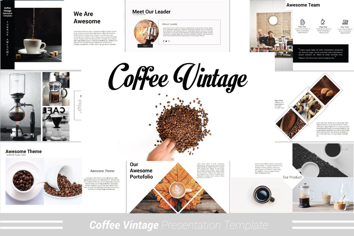 Coffee Vintage MNML Keynote Template, a Presentation Template by Presentation Official (Photo 1 of 13)