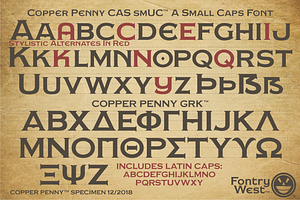 Copper Penny Font Collection