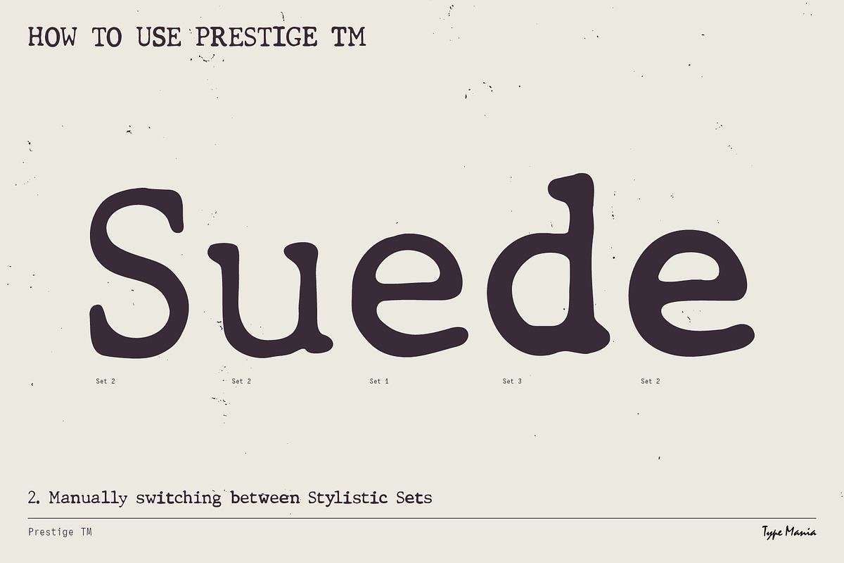 Prestige TM – Organic Typewriter, a Serif Font by Type Mania (Photo 6 of 11)
