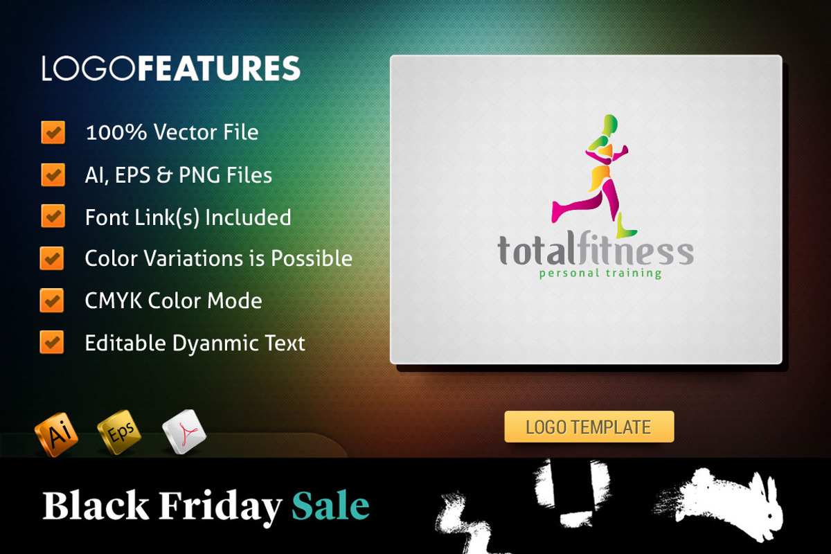 Total Fitness - Logo Template, a Branding & Logo Template by DynamikMedia (Photo 1 of 4)