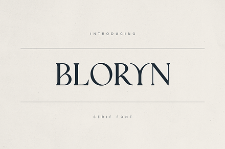 Bloryn — Elegant Serif Font, a Serif Font by Only Fonts