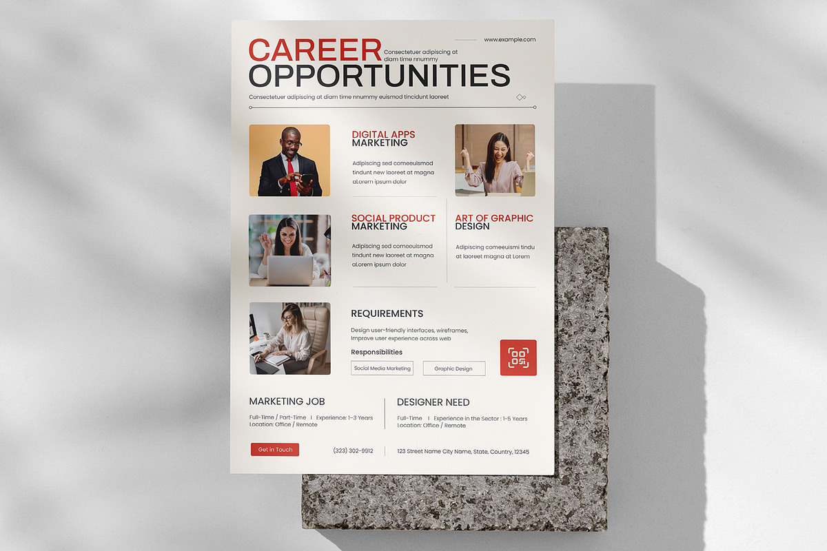 Career Opportunities Flyer Design, a Stationery Template by ContestDesign (Photo 1 of 2)