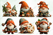 Christmas Gnome Clipart Bundle, an Illustration by Creative Art (Thumbnail 5 of 10)