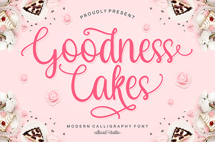 Goodness Cakes Font, a Script Font by Allouse Studio