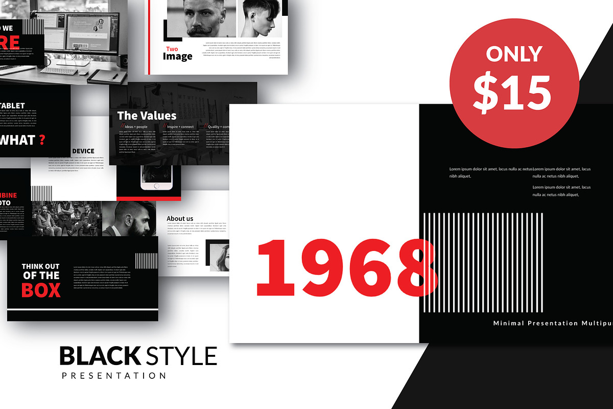 Black Modern Layout Powerpoint, a Presentation Template by Dirtytemp Studio