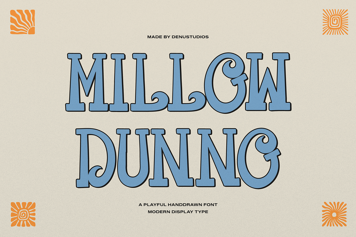 Millow Dunno | Playful Hand Drawn, a Handwritten Font by Denustudios (Photo 1 of 12)