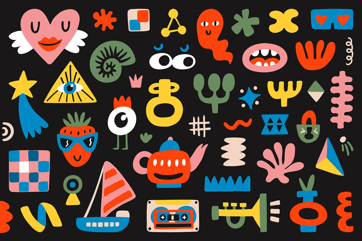 Cute Doodles collection, an Object Illustration by piyacler (Photo 5 of 16)