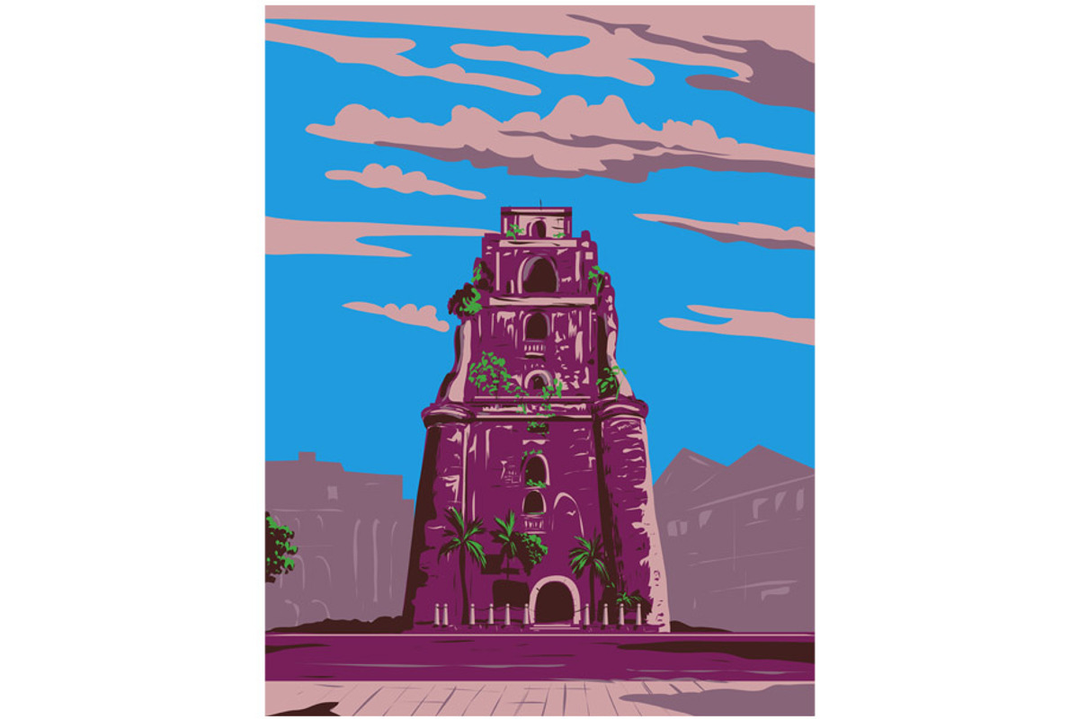 Sinking Bell Tower Laoag City WPA, an Illustration by patrimonio (Photo 1 of 3)