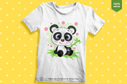 Cute cartoon panda. Tshirt, PNG., an Animal Illustration by KENO Mascots (Thumbnail 4 of 5)